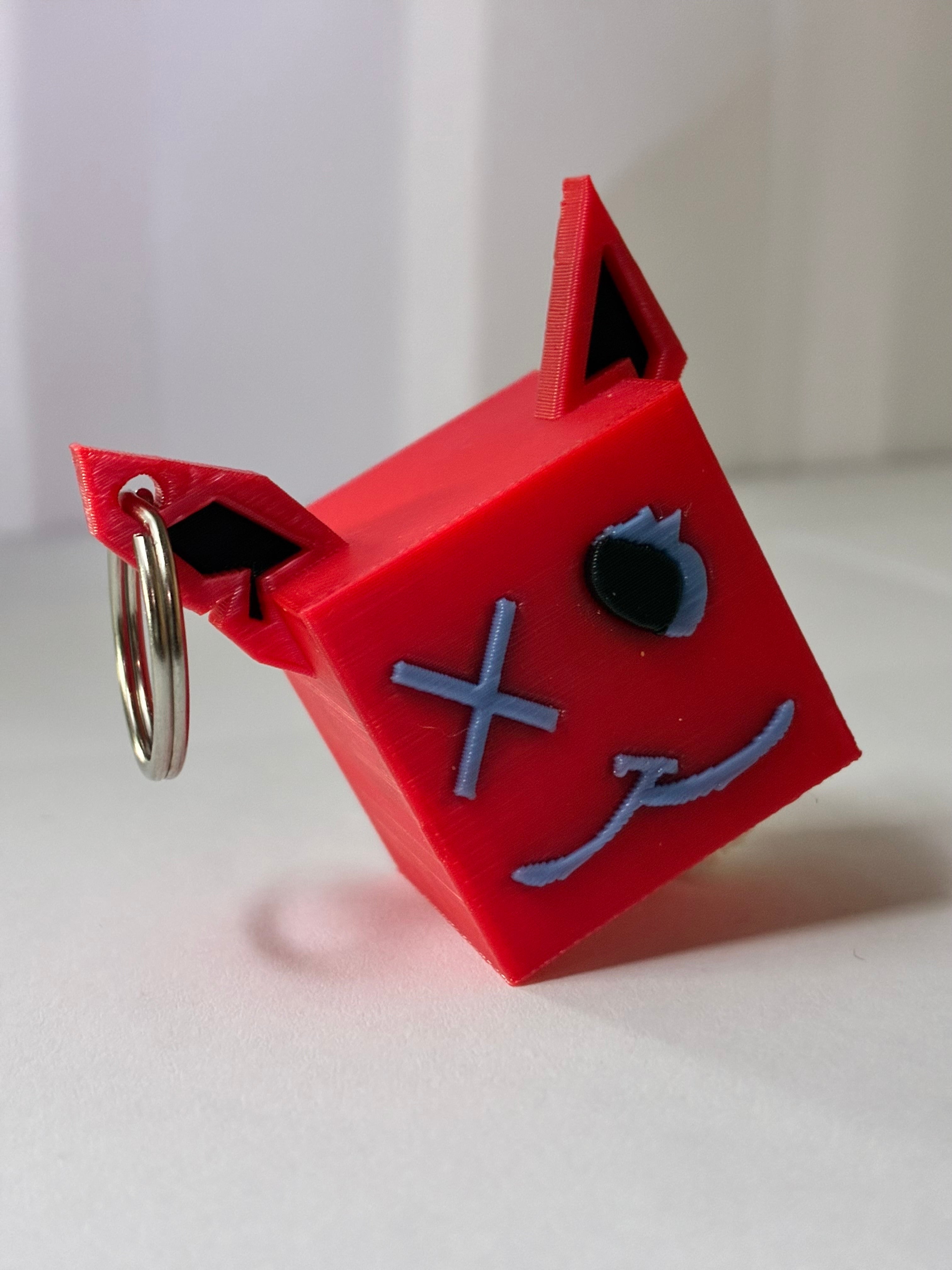 Red Devil Keychain - 3D Printed